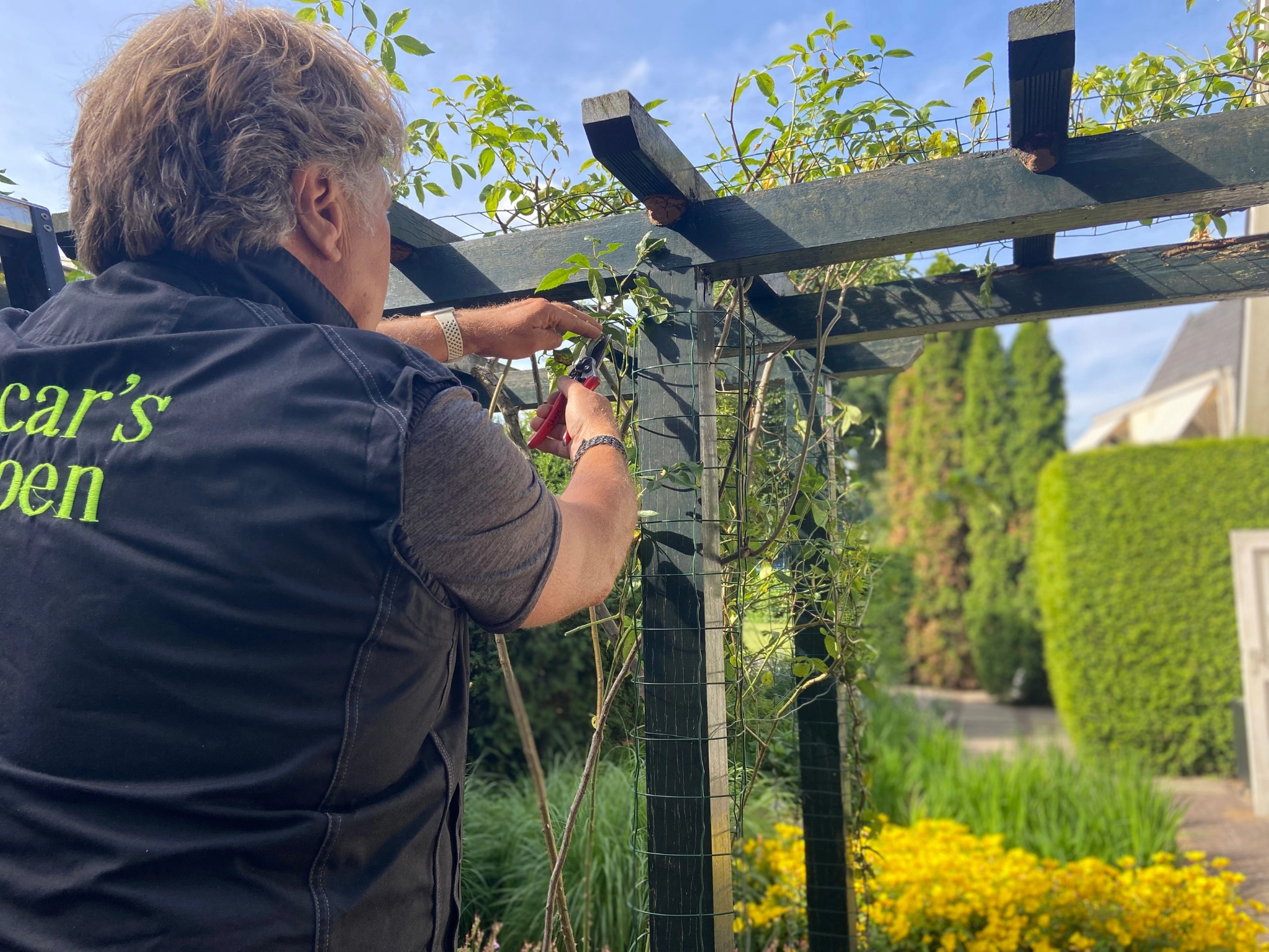 onderhoud aan de tuin